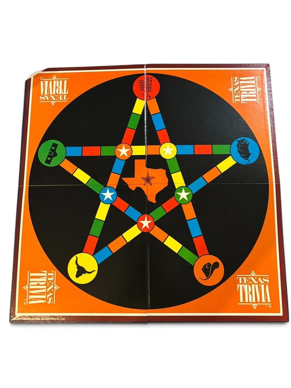 Vintage Texas Trivia Board Game 1984 100% COMPLETE Texas Trivia Inc Retro Party